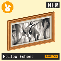 Raster Rabbit: Daily Drop - Hollow Echoes | DEEP SHADOW Abstract Collection (3 New Paintings) logo