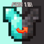 Diamonds into Netherite logo