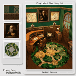 Cozy Hobbit Hole Study Set project image