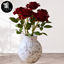 Ruby roses in vase logo