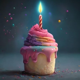 Character birthday logo