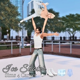 Ice Skating | Sims 4 Career by babybeesims / Spanish translation by GatamolLunastra logo