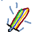 Overpowered sword logo