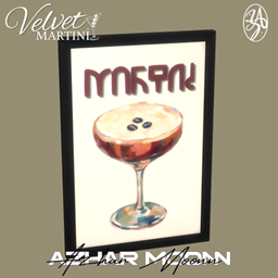 [AZHARMOONN] Velvet Martini Collection Wall Art Design logo