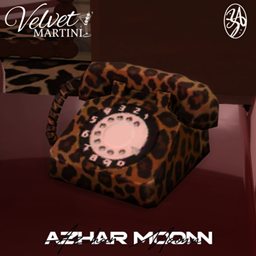 [AZHARMOONN] Velvet Martini Collection Leopard print Phone logo