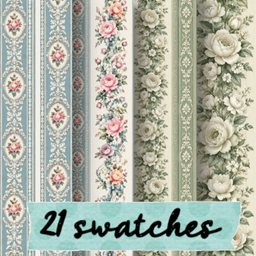 Vintage Love Wallpaper Teal Roses project image