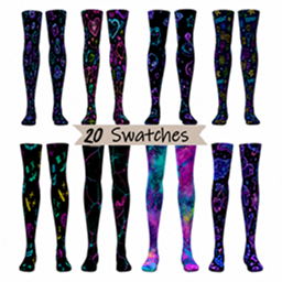 Dark neon sock project image