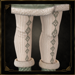 Toddler - Ribbed knit tights with Nordic inspired side pattern logo