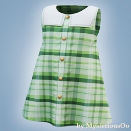 Infant - Classic plaid dress with collar logo
