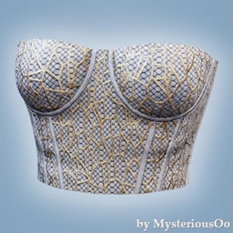 Embellished corset top logo