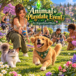 Animal Playdate Event by KiaraSims4Mods - Tradução PTBR logo