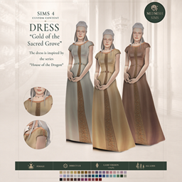 СС Medieval & Historical Dress — Rhaenyra Targaryen "Gold of the Sacred Grove" Dress logo