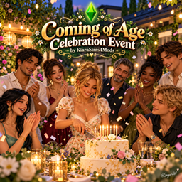 Coming of Age Celebration Event by KiaraSims4Mods - Tradução PTBR logo