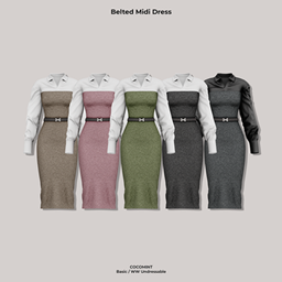 [cocomint] Belted Midi Dress logo