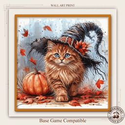 Witchy Kitten Wall Art logo