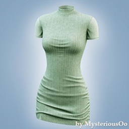 Textured knit mini dress logo