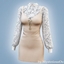 Lace panel mini dress logo