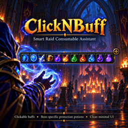 ClickNBuff – Mage Raid Consumable & Buff Assistant (Classic Era) logo