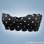 Polka dot bandeau bikini top logo