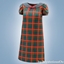 Cute plaid collar mini dress logo
