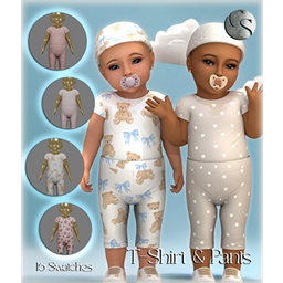 CAMUFLAJE - Moons & Clouds Infant Collection - T-Shirt & Pants/Set logo