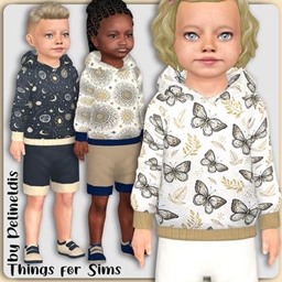 Toddler Ivory and Blue Hoodie project image