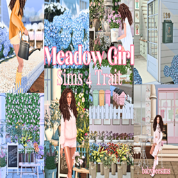 babybeesims Meadow Girl / translation spanish by Monisims logo