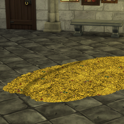 Coin Pile Rug logo