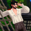 Pirate Halloween Frilly Shirt logo