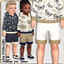 Toddler Ivory and Blue Shorts logo