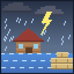 realistic flood logo