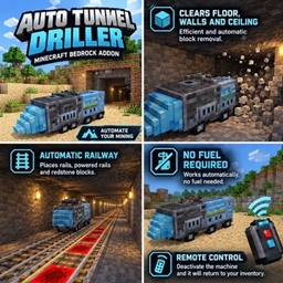 Auto Tunnel Driller - Comments - Minecraft Bedrock Addons - CurseForge