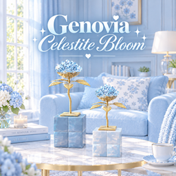 Genovia Celestite Bloom logo
