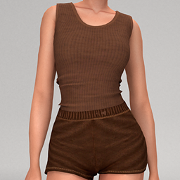 Layla - Lounge Shorts and Tank Top (coffee run collection) logo