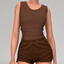 Layla - Lounge Shorts and Tank Top (coffee run collection) logo