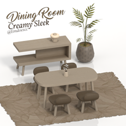 Emdoescc | Creamy Sleek Dining Room Set logo