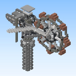 Alien Copper Wheel Machine on Tall Pylon project image