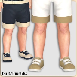 Toddler Ivory and Blue Sneakers project image