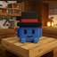 Blue elegant plush logo