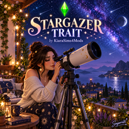 Stargazer Trait by KiaraSims4Mods - Tradução PTBR logo