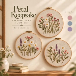 Petal Keepsake – Embroidery Hoop Set project image