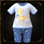 Toddler - Moon and stars pajama set with matching shorts logo