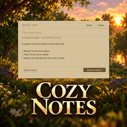 Cozy Notes — Quick Notes & Notebook project image