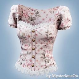 Floral puff sleeve blouse with lace project image