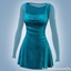 Velvet mesh fit flare dress logo