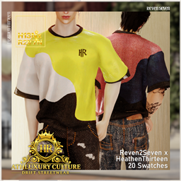 Wave Pattern Street Crew Panel Tee project image
