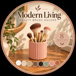 Modern Living - Beauty Brush Holder logo