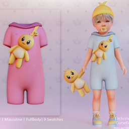 Overalls 02 100HDuck Pudim - Toddler logo