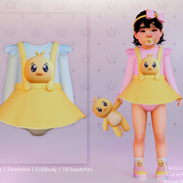 Overalls Feminine 100HDuck Pudim - Toddler logo