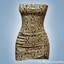 Embroidered strapless mini dress logo